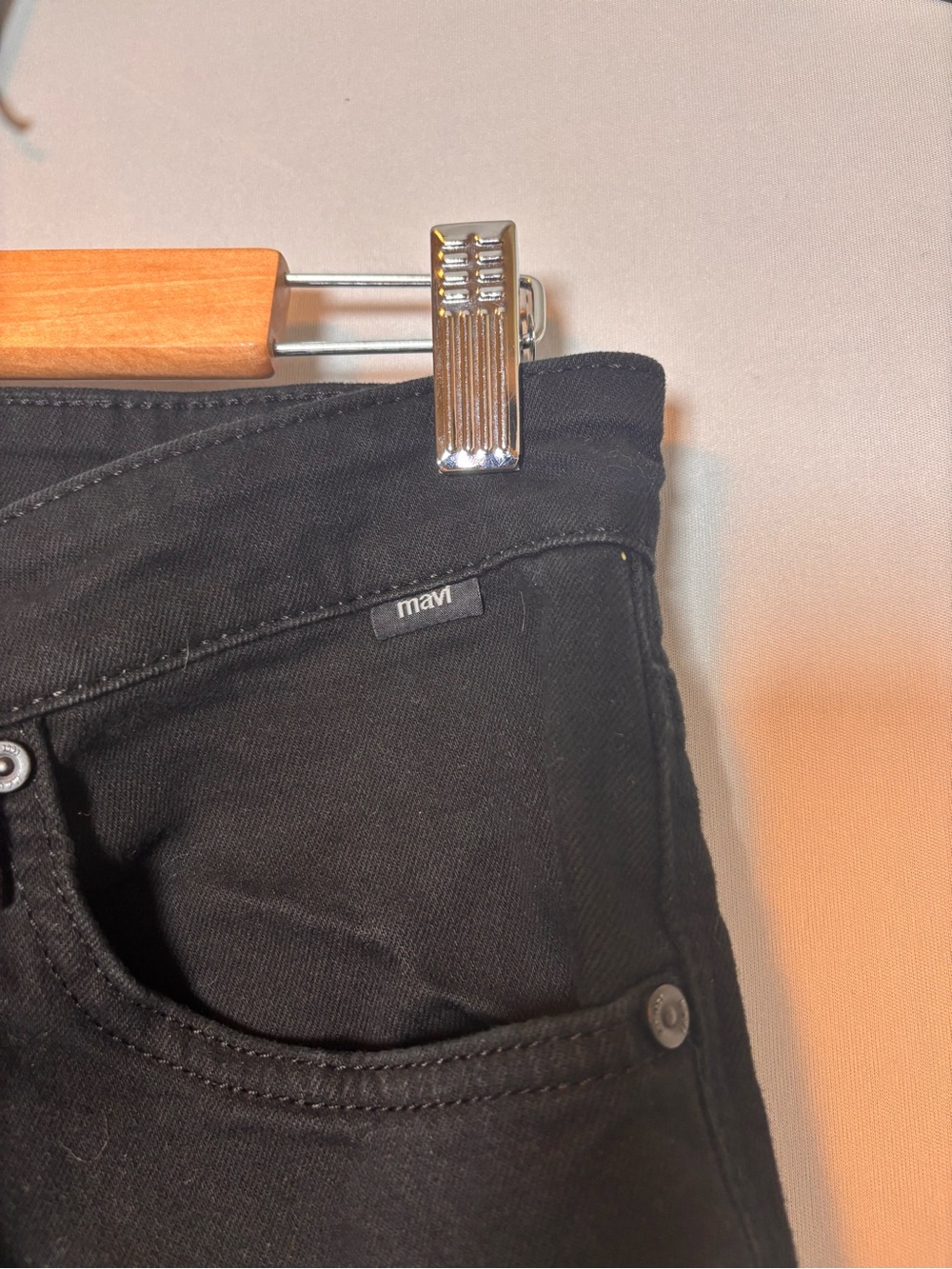 Mavi Jeans Mens 32x30 Black Straight Leg Slim Fit Dark Wash Stretch Denim Jake - Picture 2 of 8